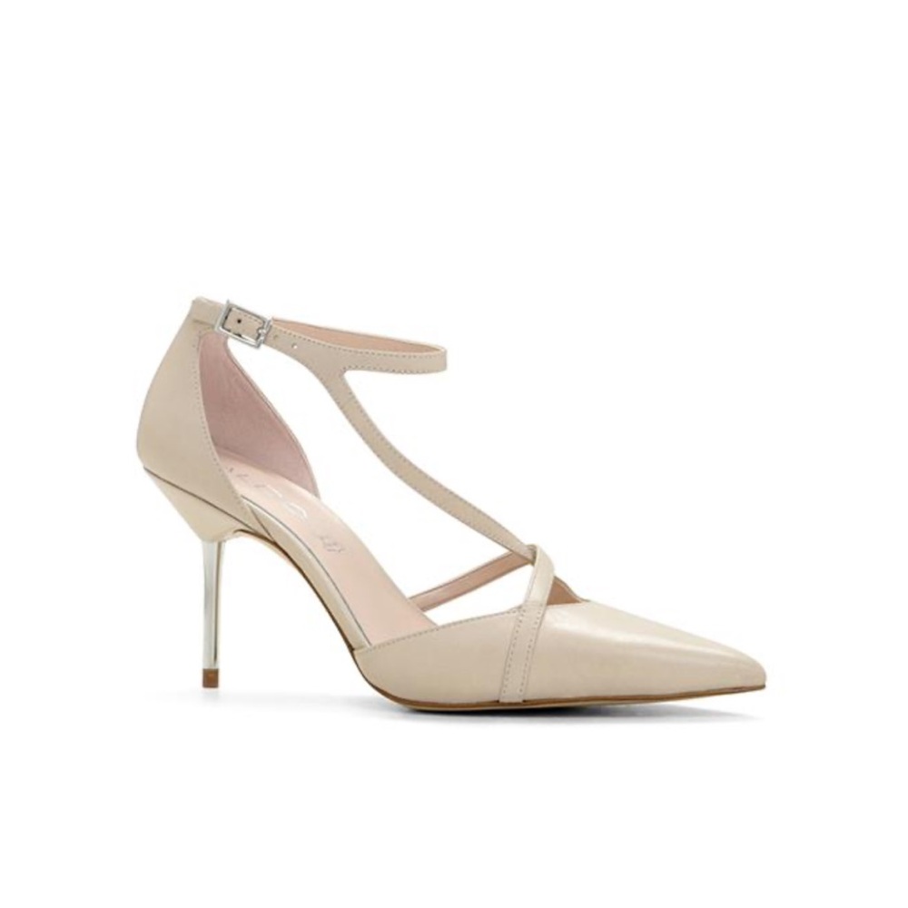 👡 ALDO Nude Heels with Ankle Straps